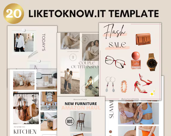 20 Minimalist Pink Liketoknow.it Collages, Social Media Influencer, Editable LTK Insta Canva Blog... | Etsy (CAD)