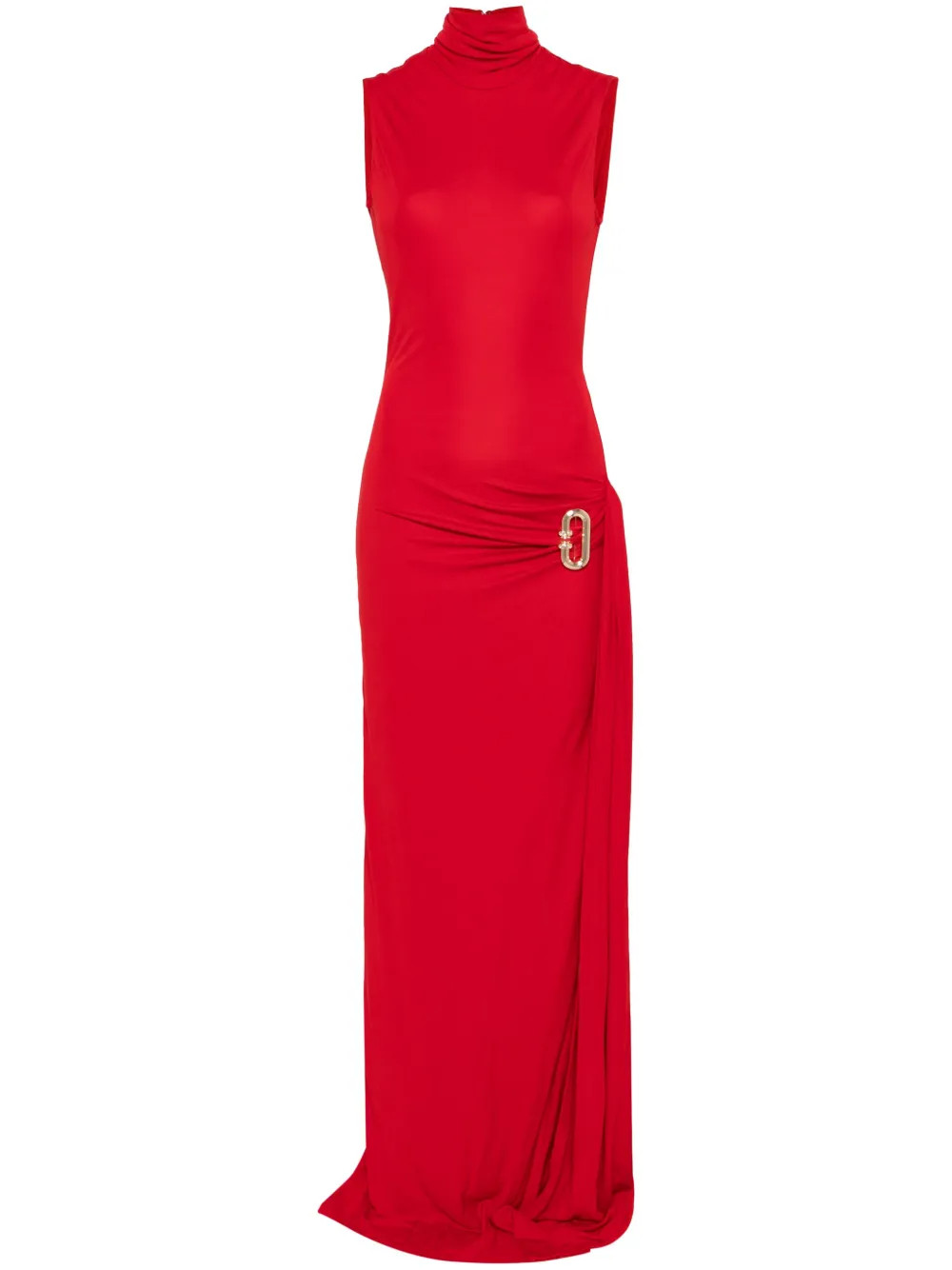 Casablanca Draped Maxi Dress | Red | FARFETCH UK | Farfetch Global