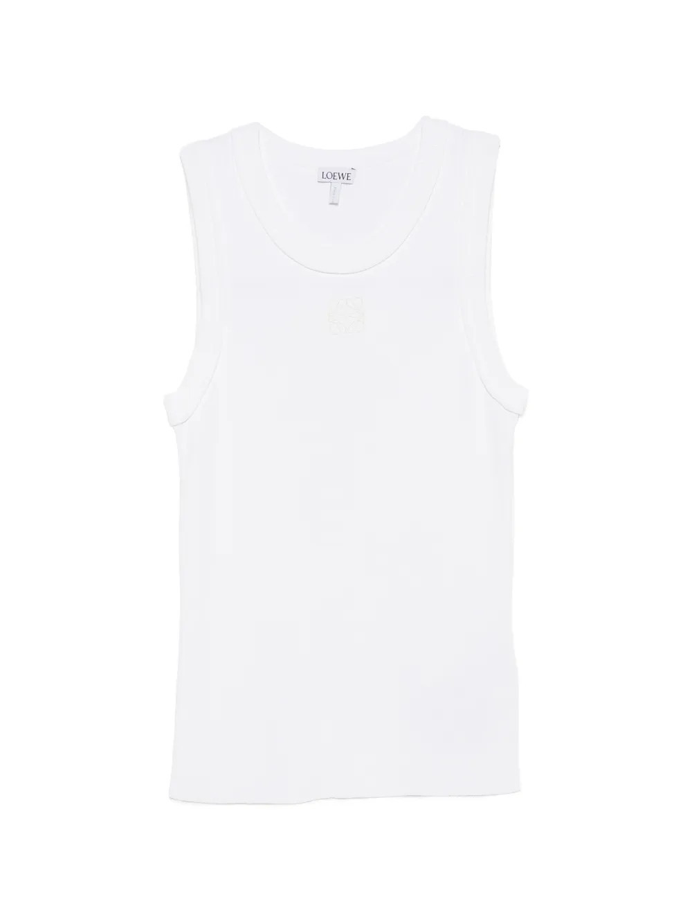 LOEWE anagram tank top in stretch viscose - White | Farfetch Global