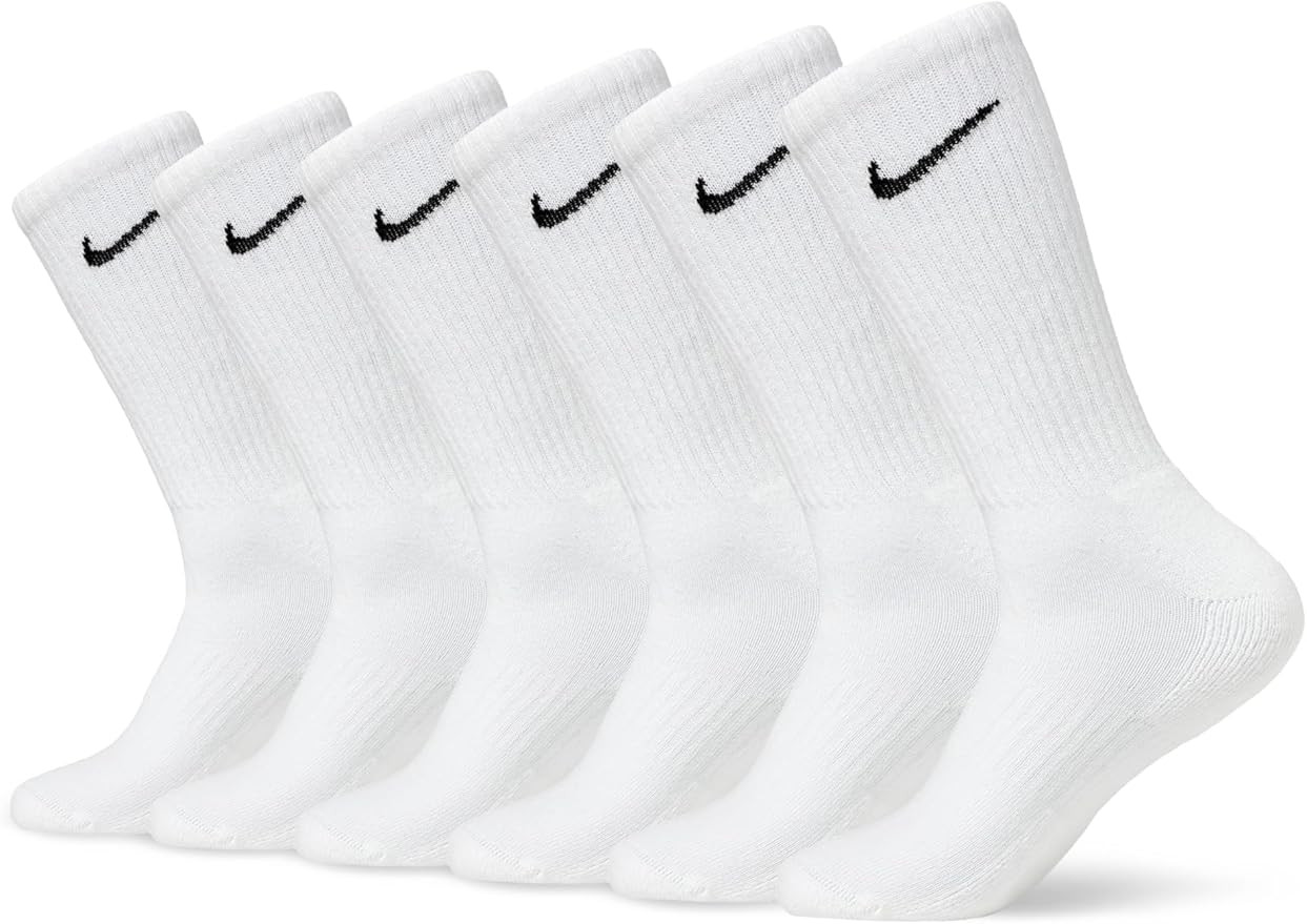 Nike Unisex Adult Everyday Cushioned Training Crew Socks (6 Pairs) | Amazon (US)