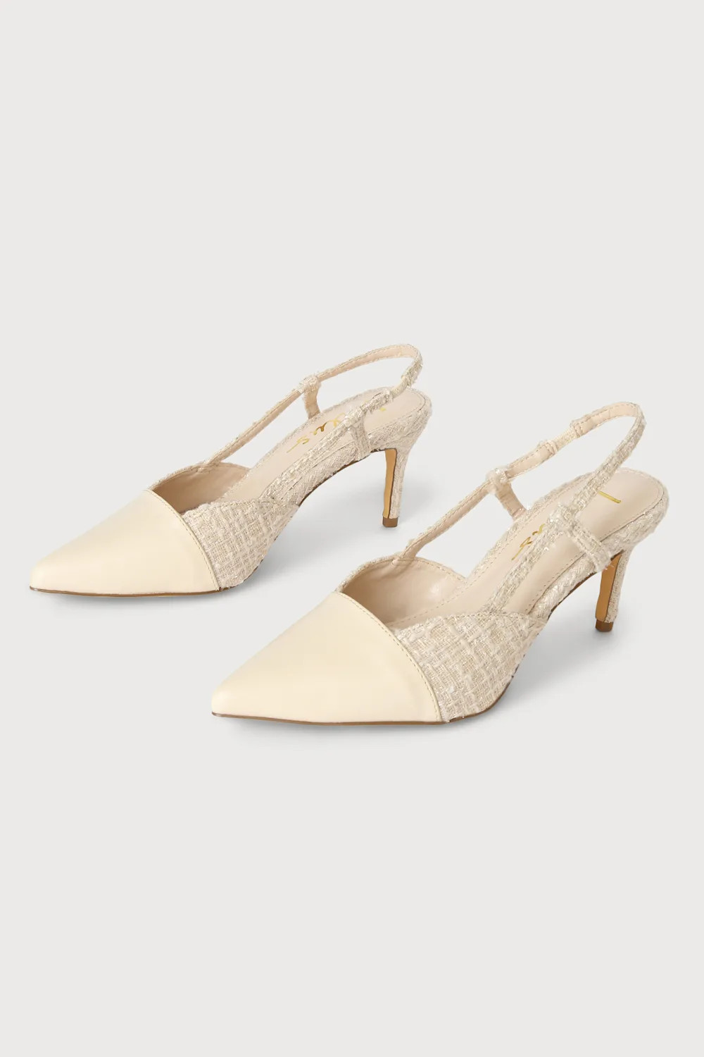 Steviee Ivory Pointed-Toe Slingback Pumps | Lulus (US)