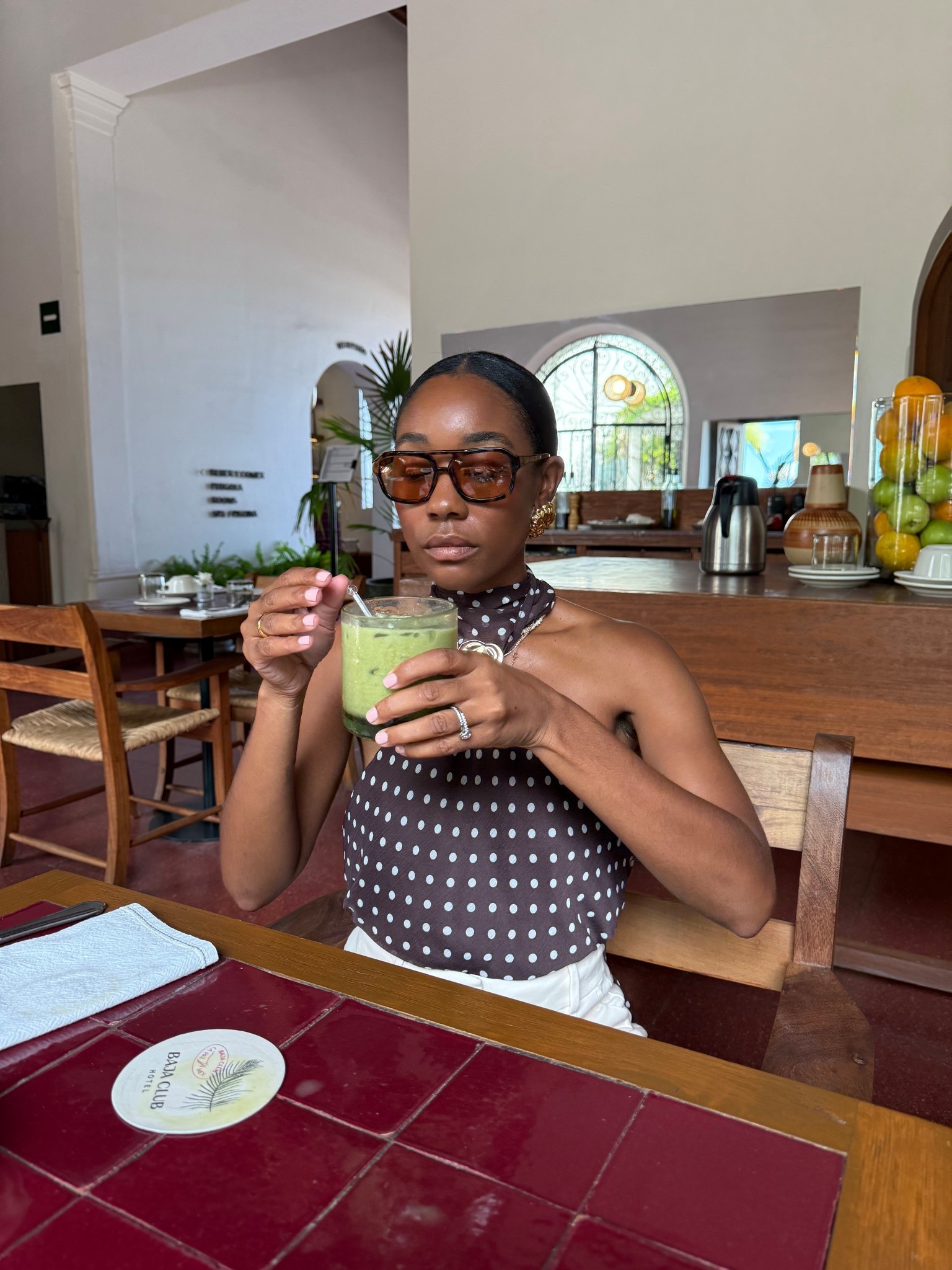 Polka dot halter top 

#LTKStyleTip