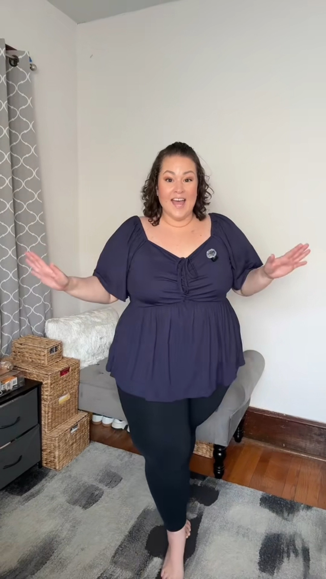 Waist shaping, belly covering, big arm girl friendly plus size spring top! 😍 

#LTKPlusSize