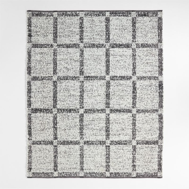 Boucle Black Handwoven Flatweave Kids Performance Area Rug 8'x10' | Crate & Kids | Crate & Barrel