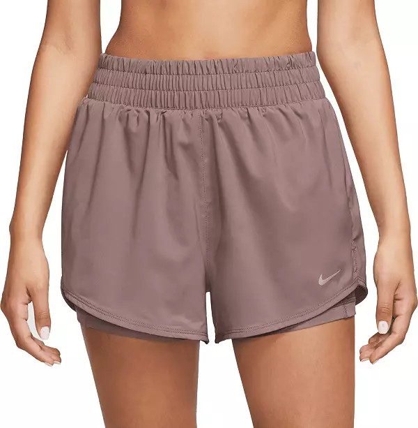 Nike Women's One Dri-FIT High-Waisted 3" 2-in-1 Shorts | Dick's Sporting Goods | Dick's Sporting Goods