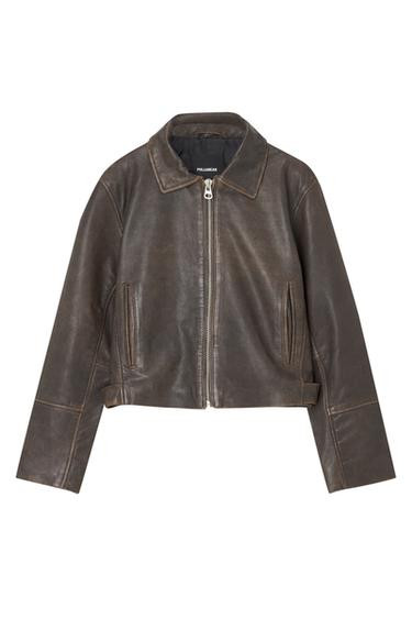 LEATHER JACKET | PULL and BEAR UK