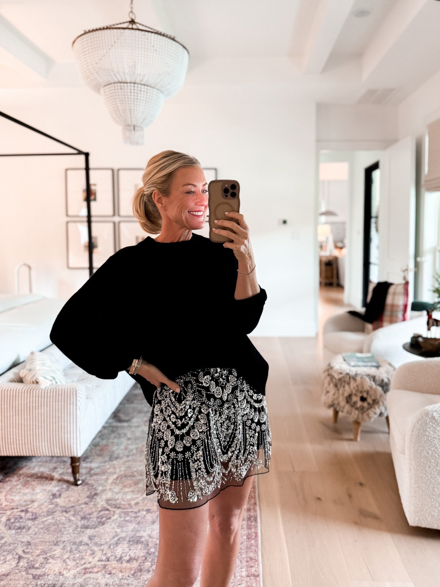 Fun NYE option…and on sale! The pull-on sequins are actually comfy shorts! Runs big in the waist, so consider sizing down. I’m in an xs with room 

#LTKSeasonal #LTKHoliday #LTKOver40