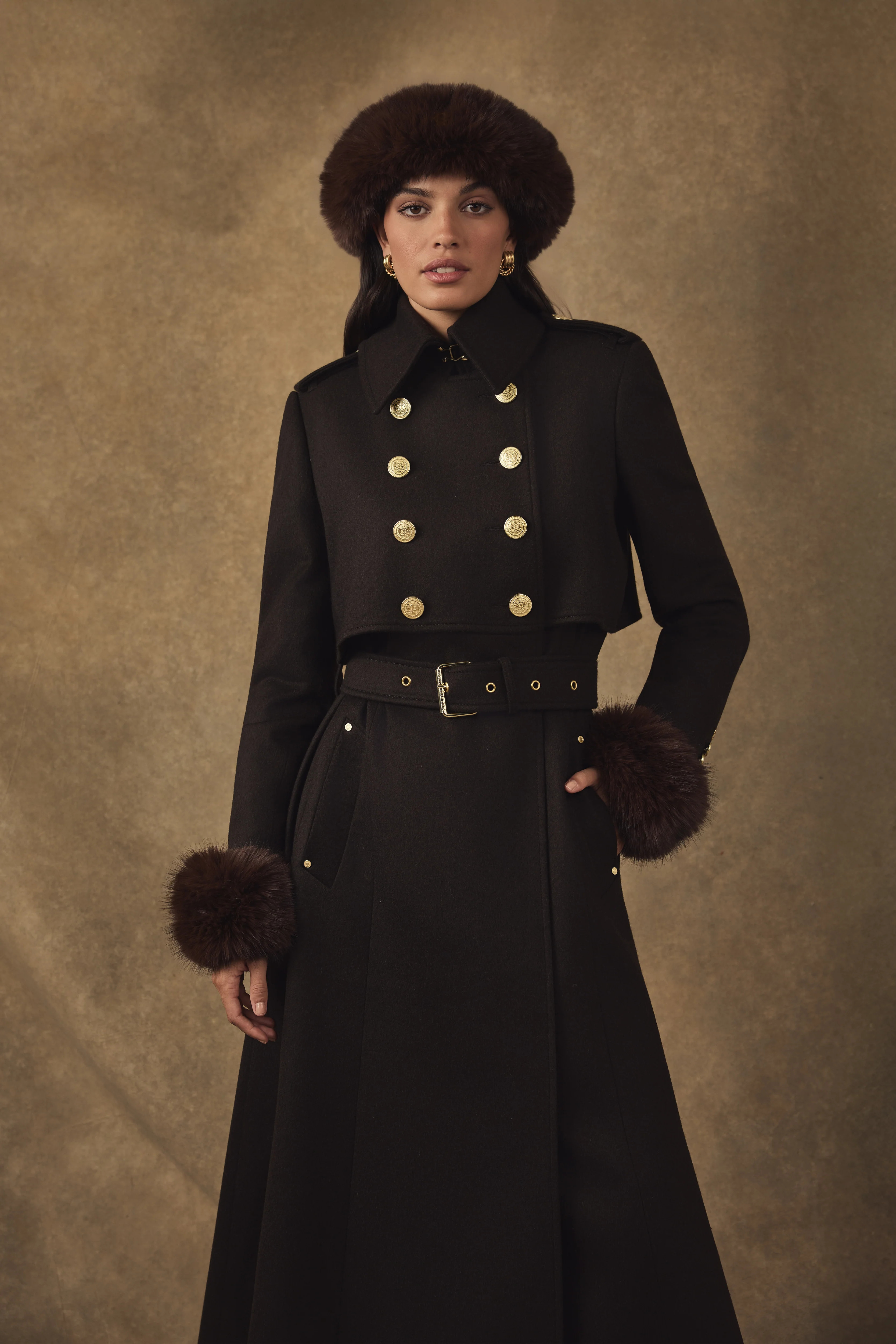 Faux Fur Headband (Chocolate) | Holland Cooper