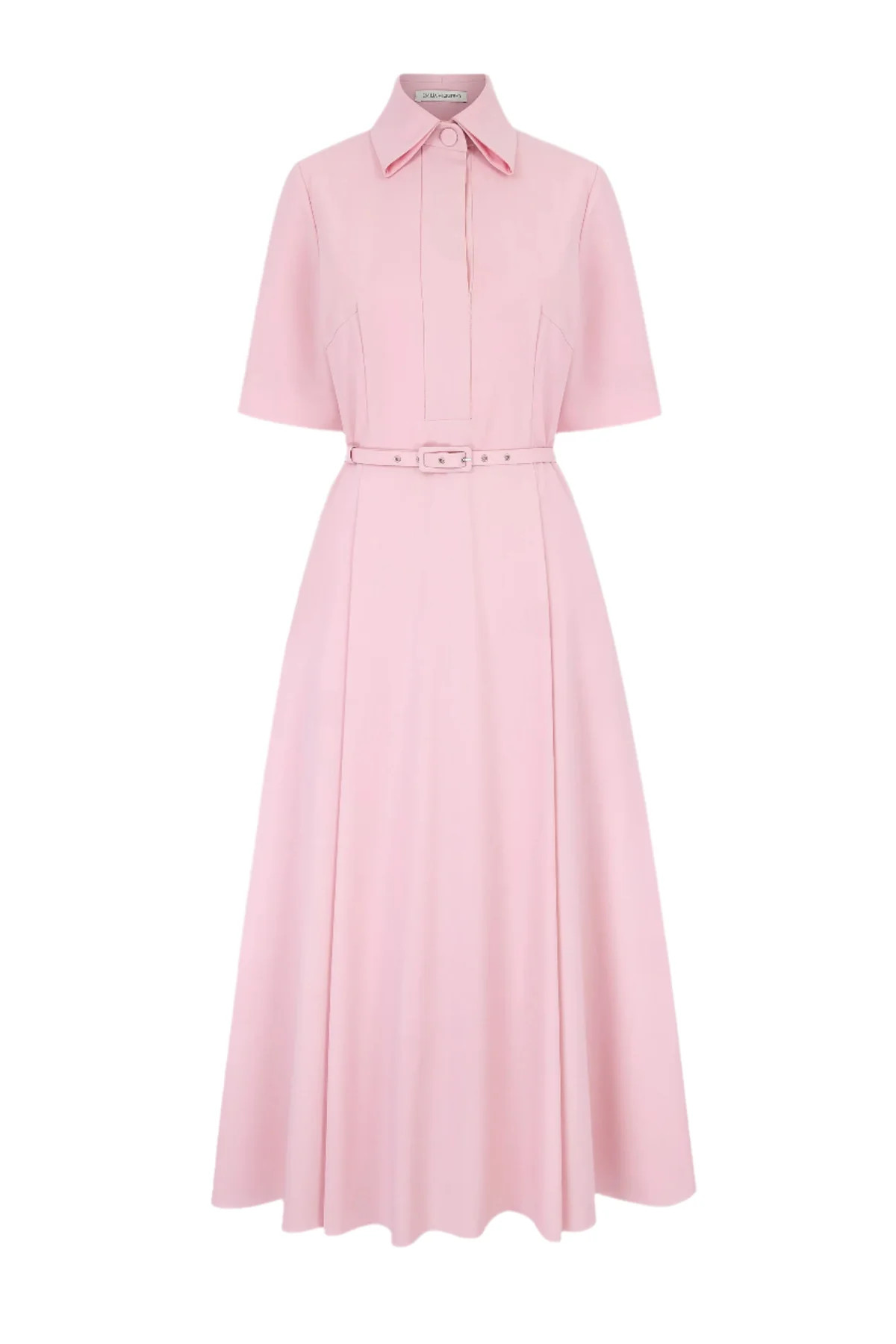 Iwona Dress In Pink Summer Wool | Over The Moon