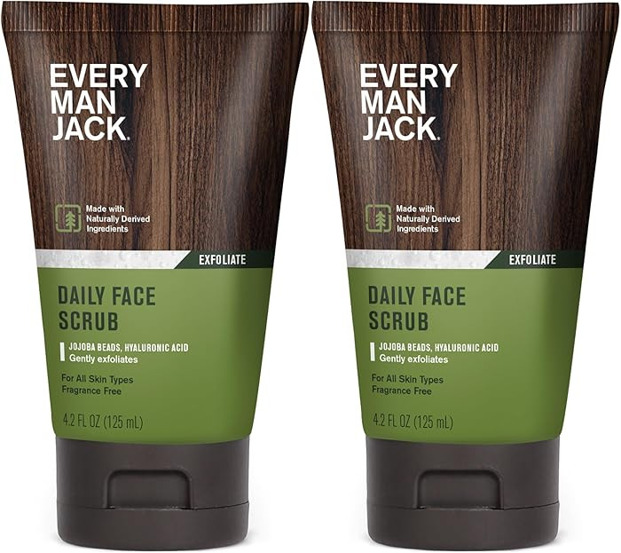 Every Man Jack Gentle Exfoliating Face Scrub For Men- Exfoliate Away Dead Skin, Moisturize, and R... | Amazon (US)