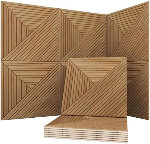 Acoustical Wall Panels, 6-Piece 23.62 X 23.62 Inches Art Acoustic Panels, Decorative Acoustic Pan... | Amazon (US)