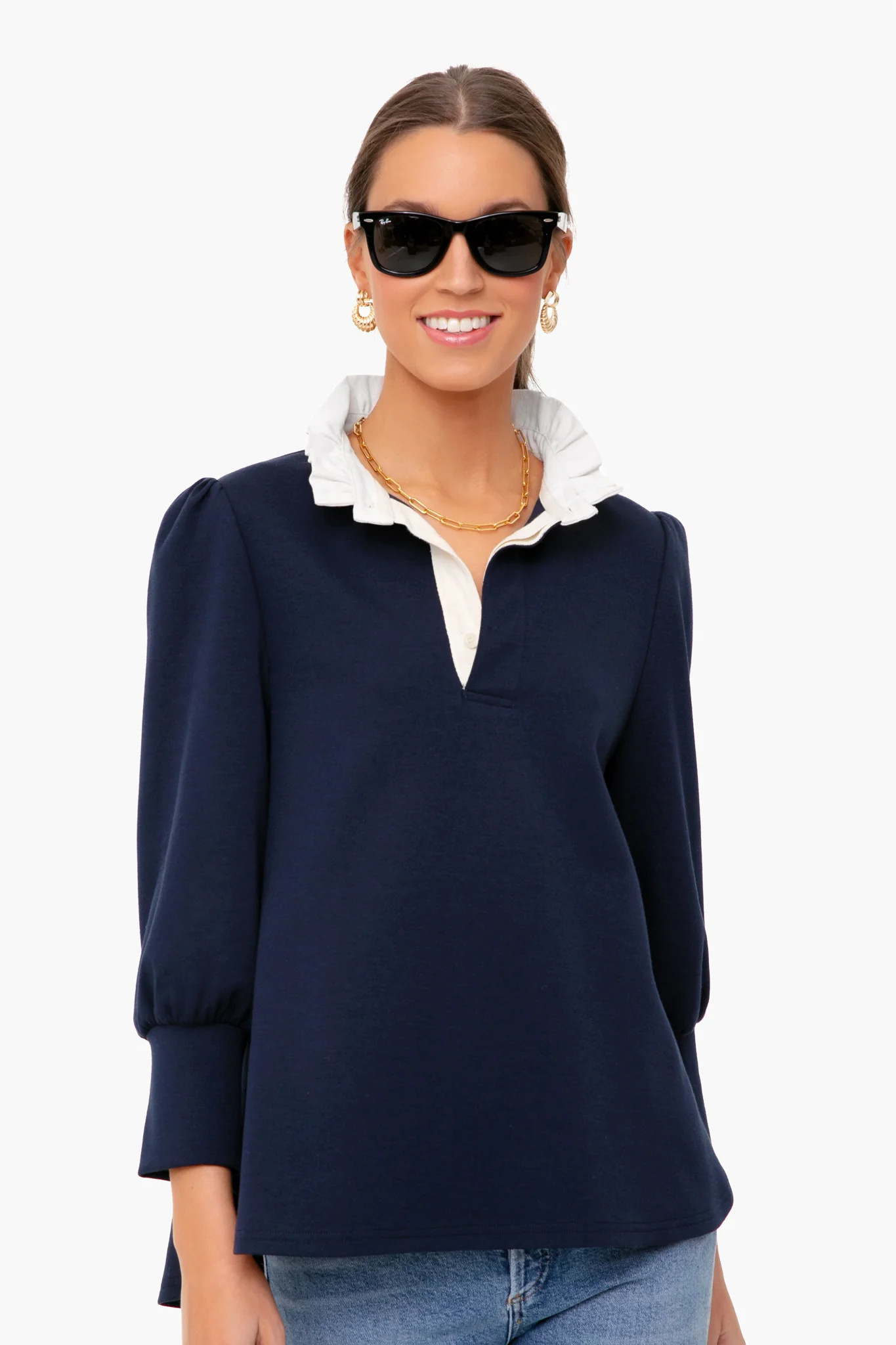 Navy Charlotte Terry Top | Tuckernuck (US)