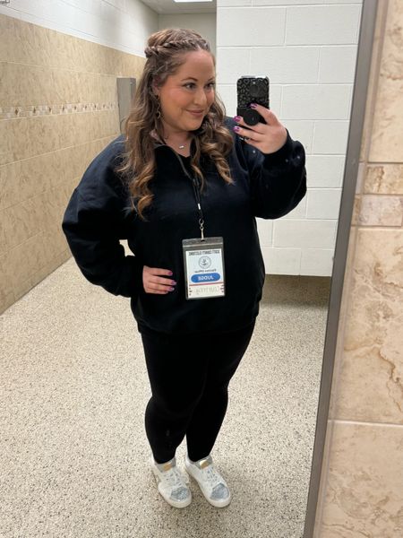 Working the voting polls today. It’s chilly in here, so I’m glad I brought a sweatshirt! This has been my go-to comfy outfit lately when I still want to look cute. And the shoes add a little bit of sparkle ✨ 

#LTKActive #LTKStyleTip #LTKShoeCrush