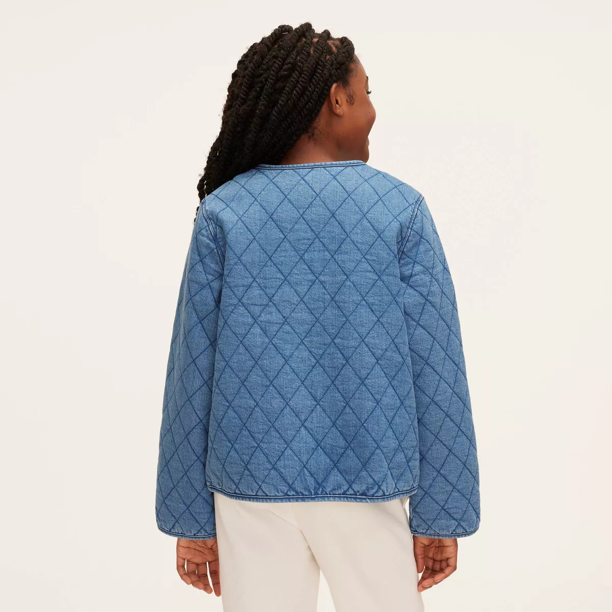 Girls' Quilted Denim Jacket - kate spade new york x Target Medium Blue | Target