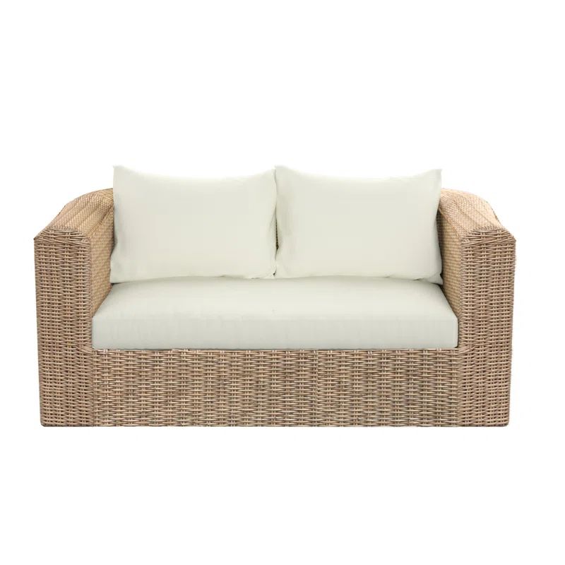 Forney 62.25'' Wicker Outdoor Sofa | Wayfair North America