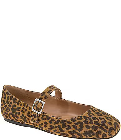 BCBGeneration Harpin Leopard Print Mary Jane Flats - 7.5 | Dillard's