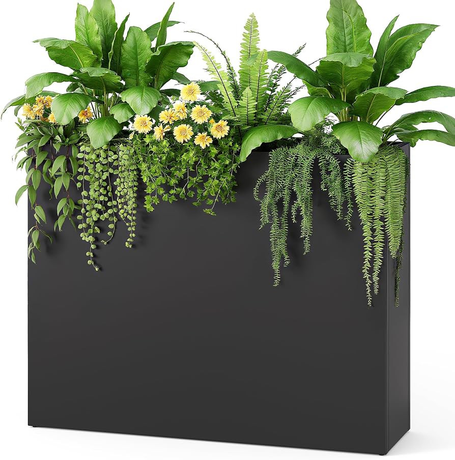 Stoog All-Weather Outdoor Planter - 38" Metal Tall Rectangular Planter | Amazon (US)