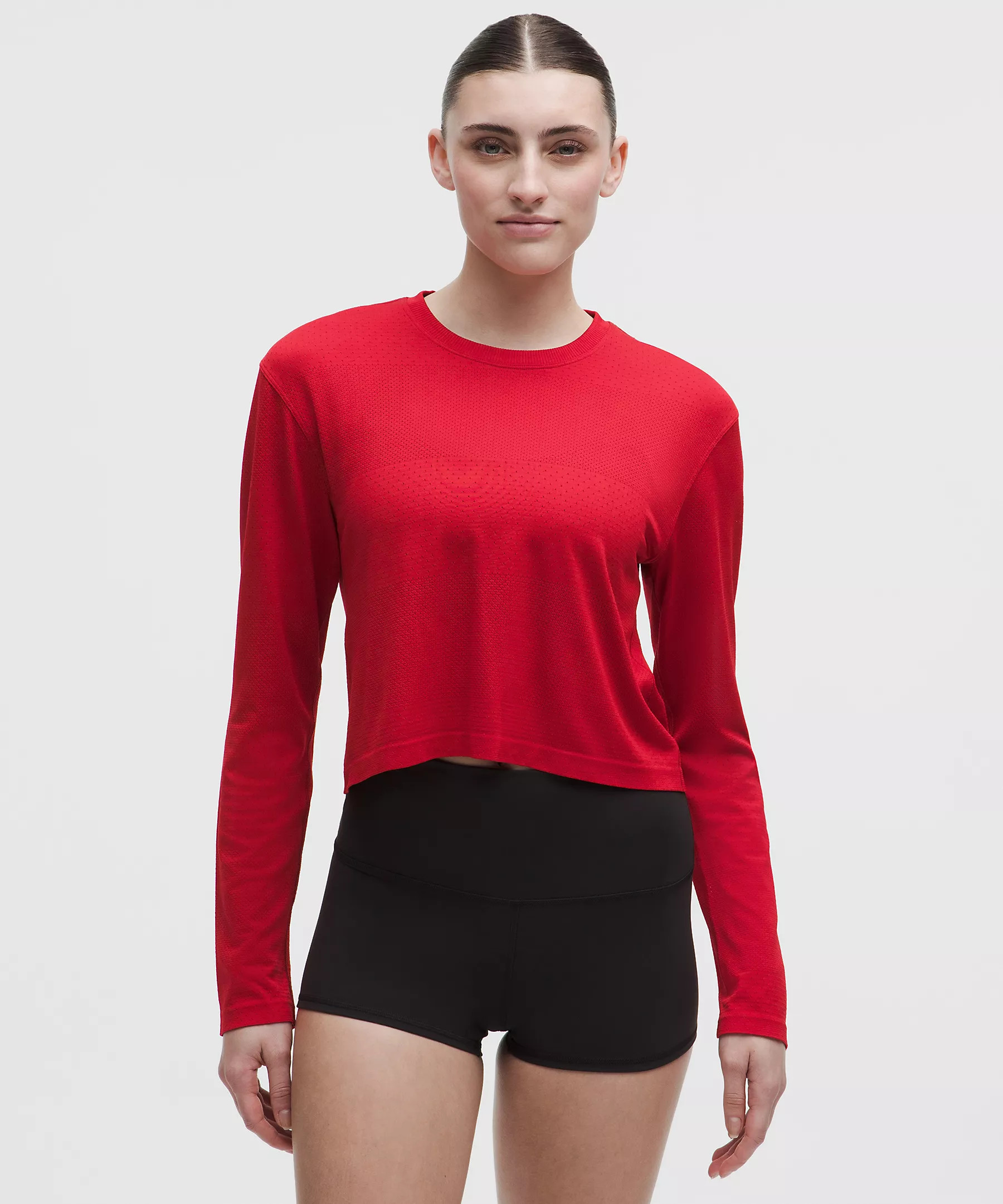 Swiftly Perforated Stripe Long-Sleeve Shirt | Lululemon (US)