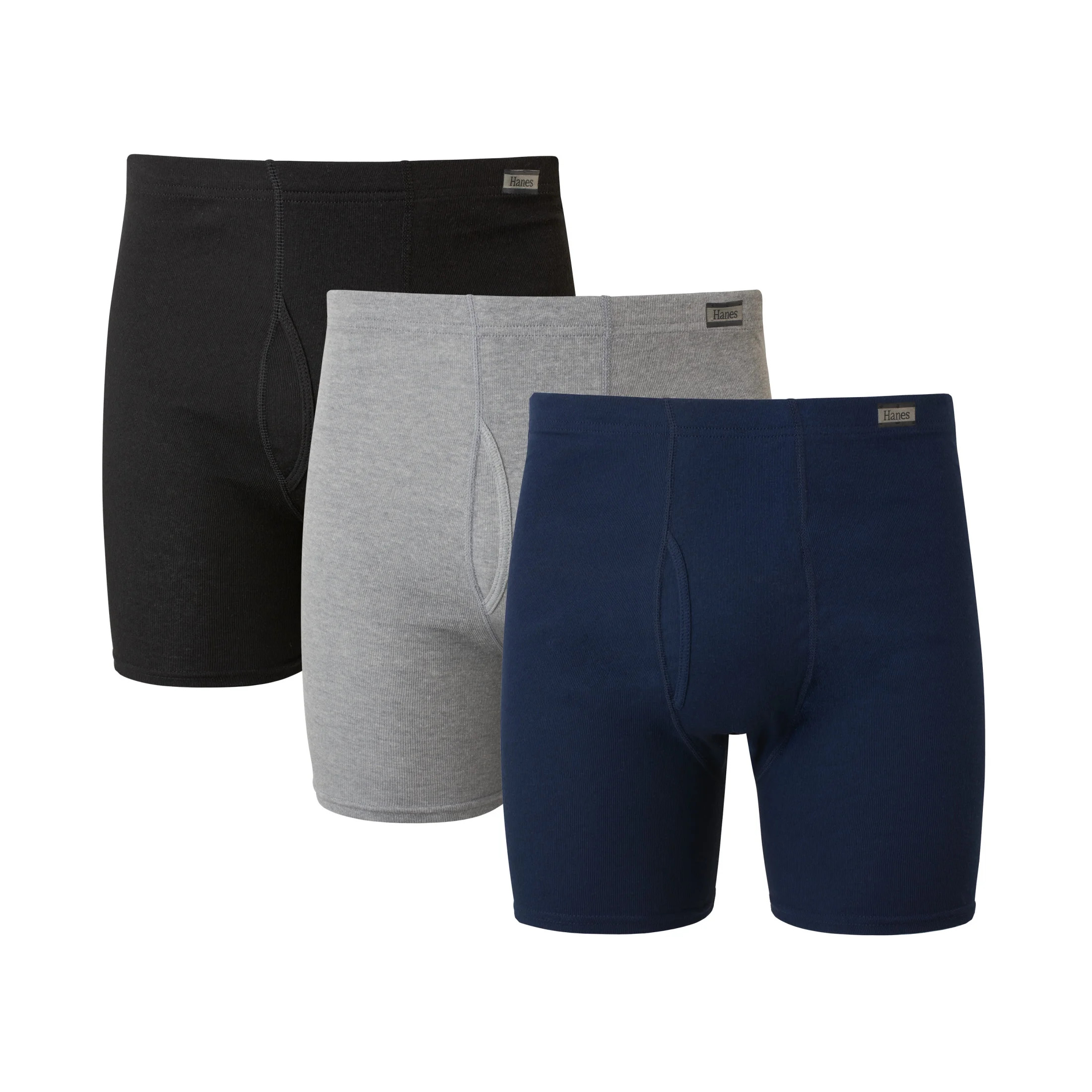 Hanes Men's ComfortSoft Boxer Brief Underwear Pack, Cotton, Moisture-Wicking, 3-Pack | Walmart (US)
