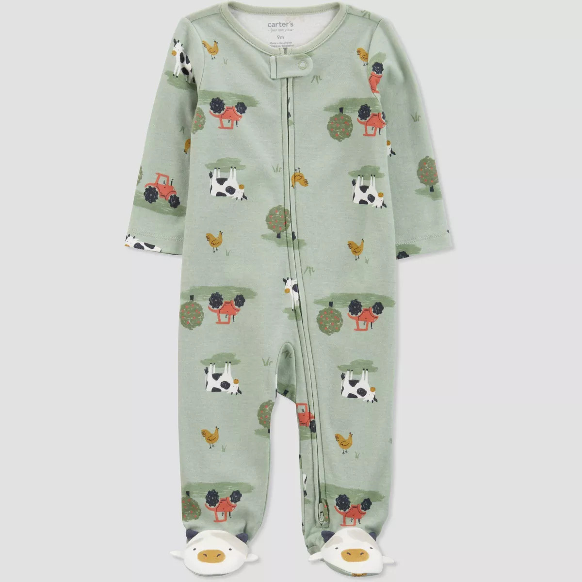 Carter's Just One You® Baby Boys' Cow Farm Sleep N' Play - Green | Target
