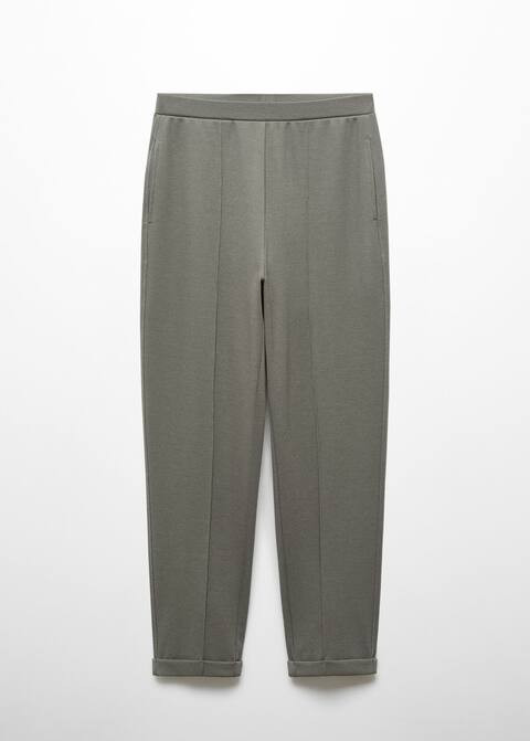 Jogger pants with seam detail -  Women | Mango USA | MANGO (US)