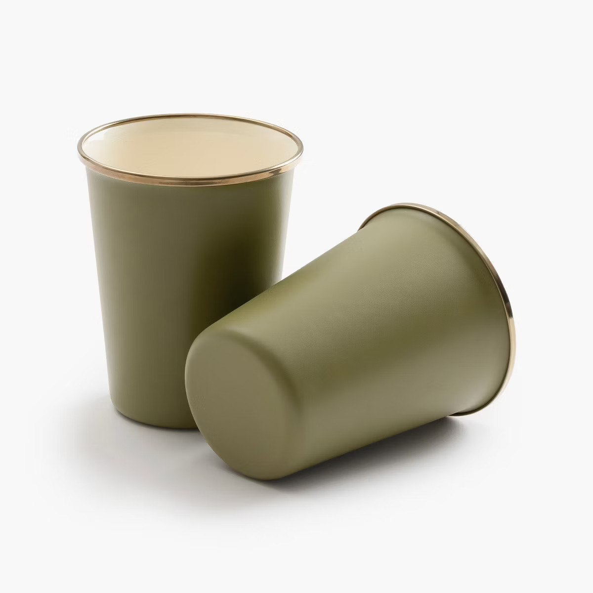Barebones Enamelware 2-Tone Dining Collection - Olive Drab | Target