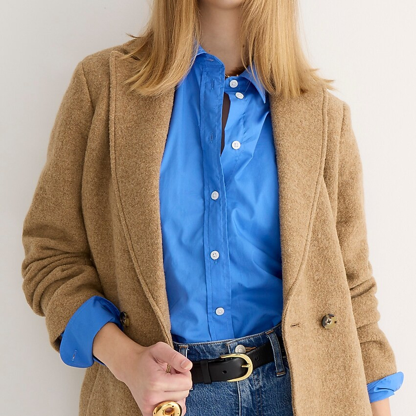New Daphne topcoat in Italian boiled wool | J. Crew US