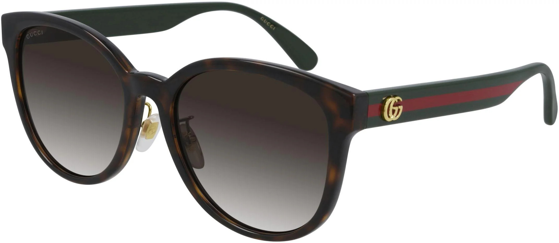Gucci Web GG0854SK Sunglasses 003 - Green - Brown Women Oval | Designer Optics
