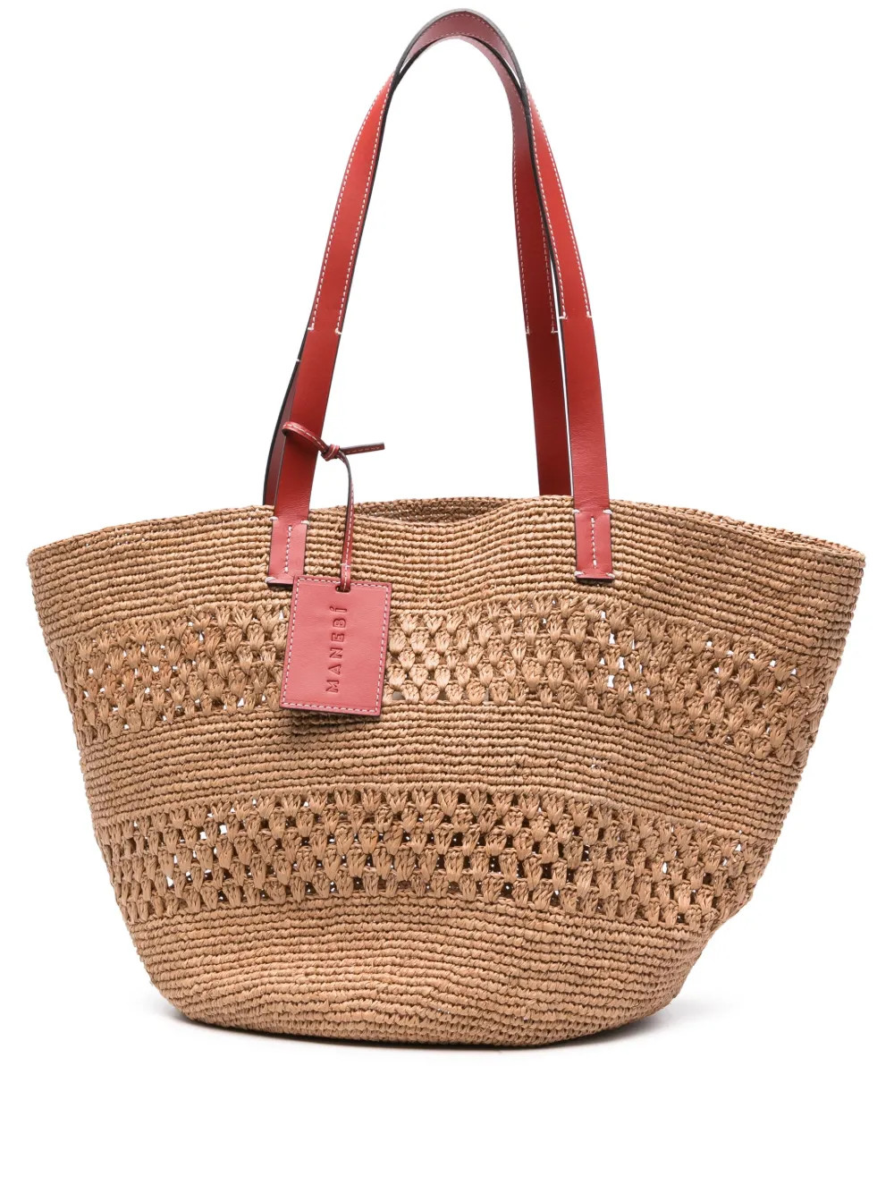 open-top raffia beach bag | Farfetch Global