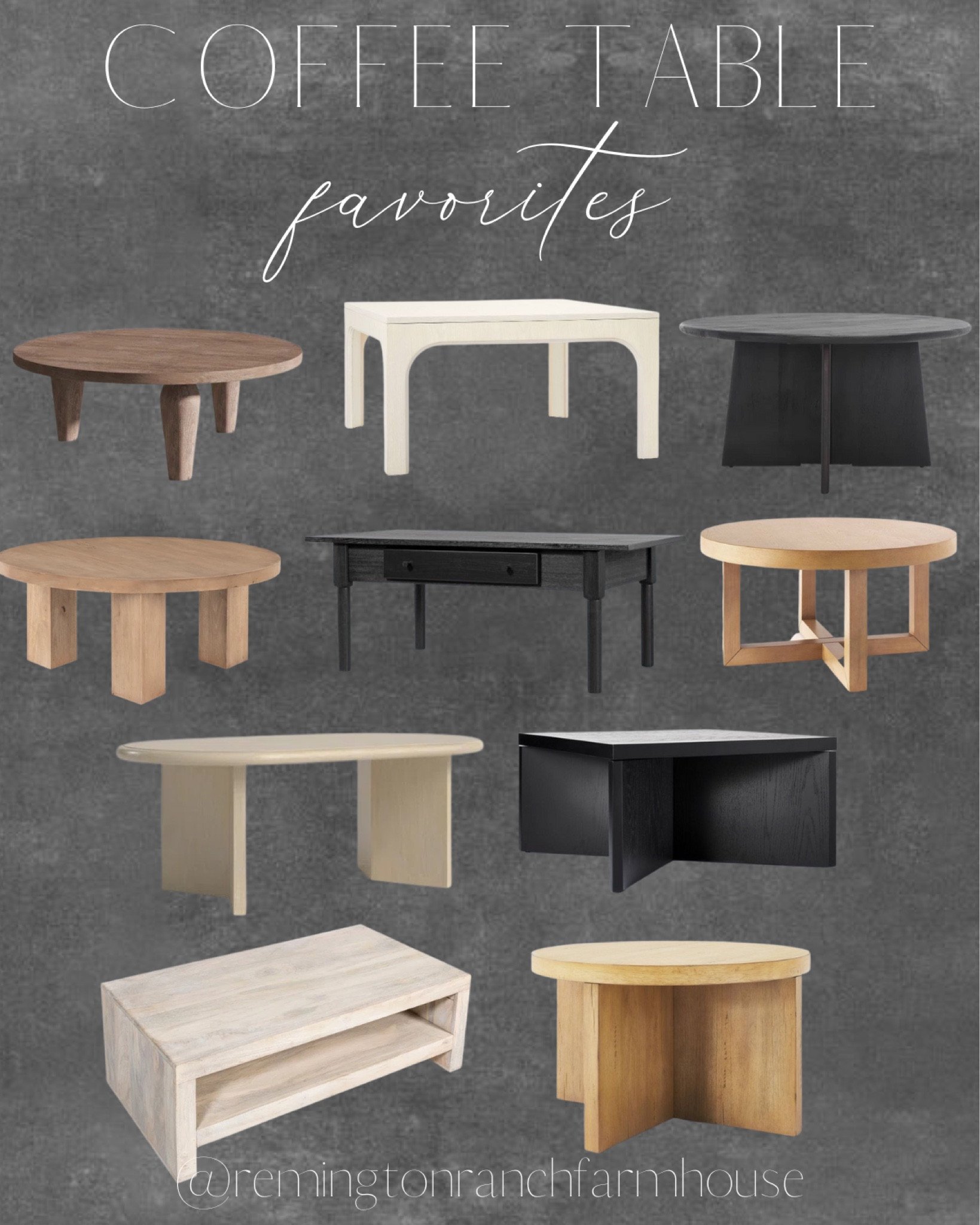 Coffee Table Favorites - Farmhouse coffee tables - farmhouse furniture 

#LTKhome