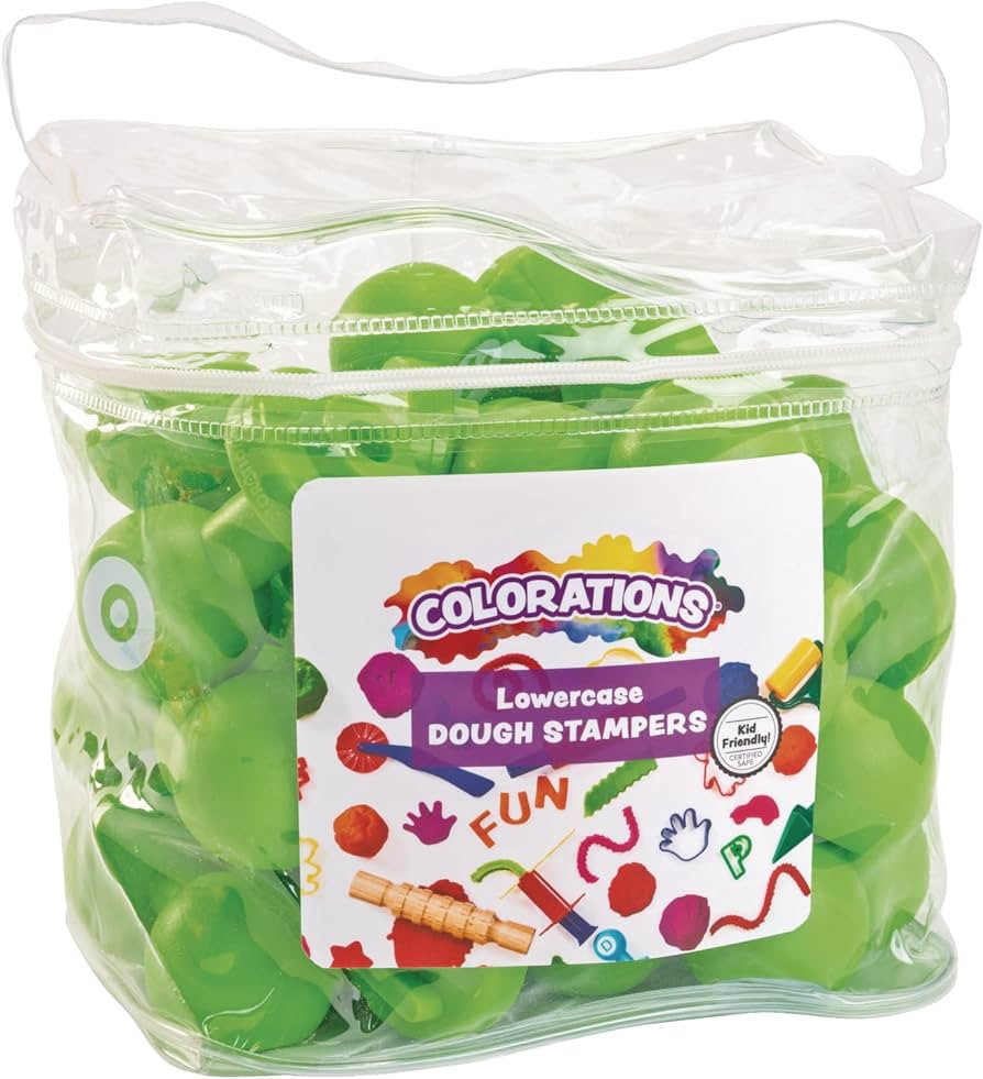 Colorations Alphabet Dough Stampers Set, Lowercase Letters, 26 Letter Stamps for Toddlers & Presc... | Amazon (US)