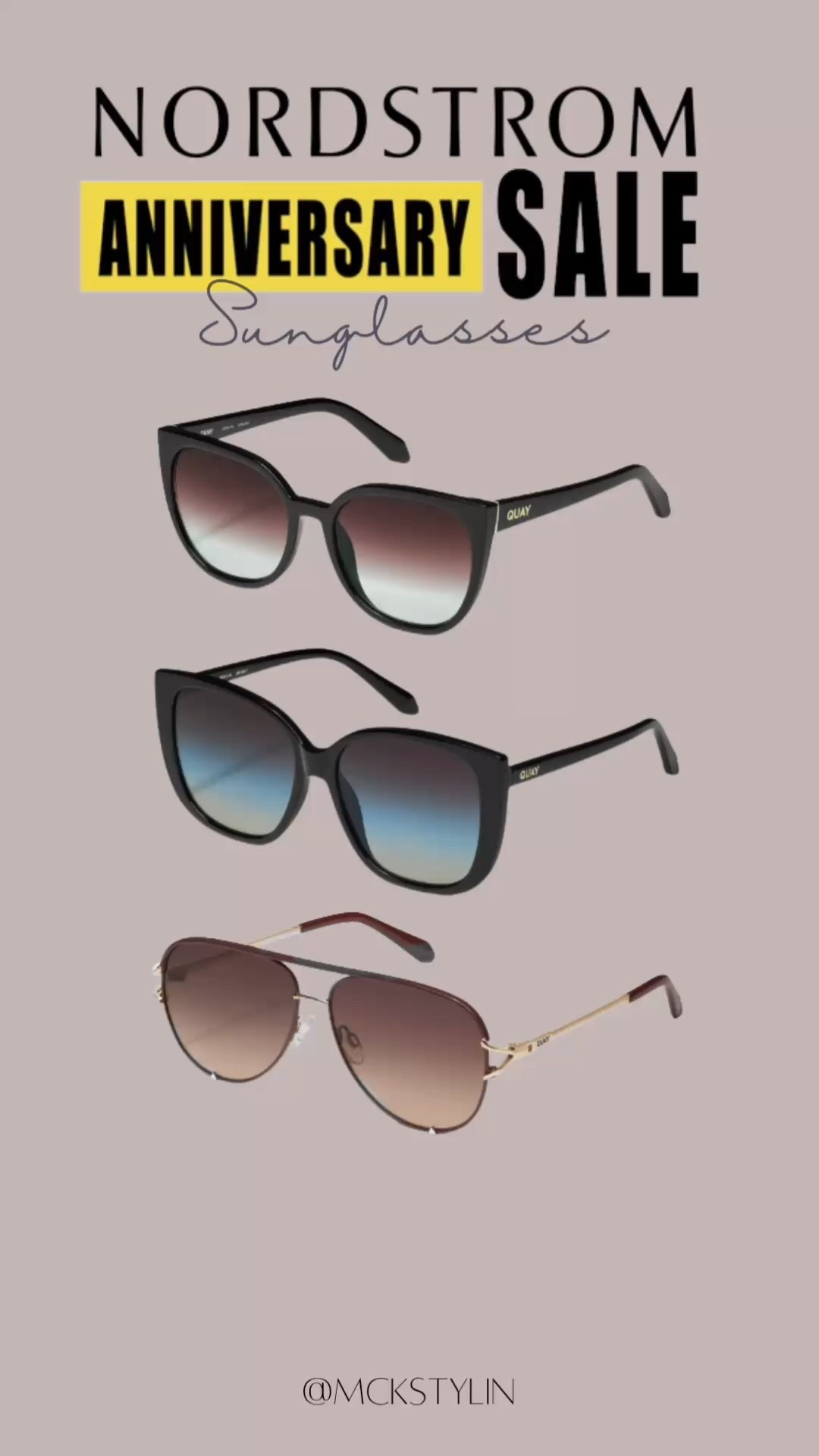Nordstrom anniversary sale! Quay sunglasses are some of my favorite 👏 they look so chic & high end! This is the best price I’ve seen 

#LTKStyleTip #LTKSaleAlert #LTKFindsUnder50