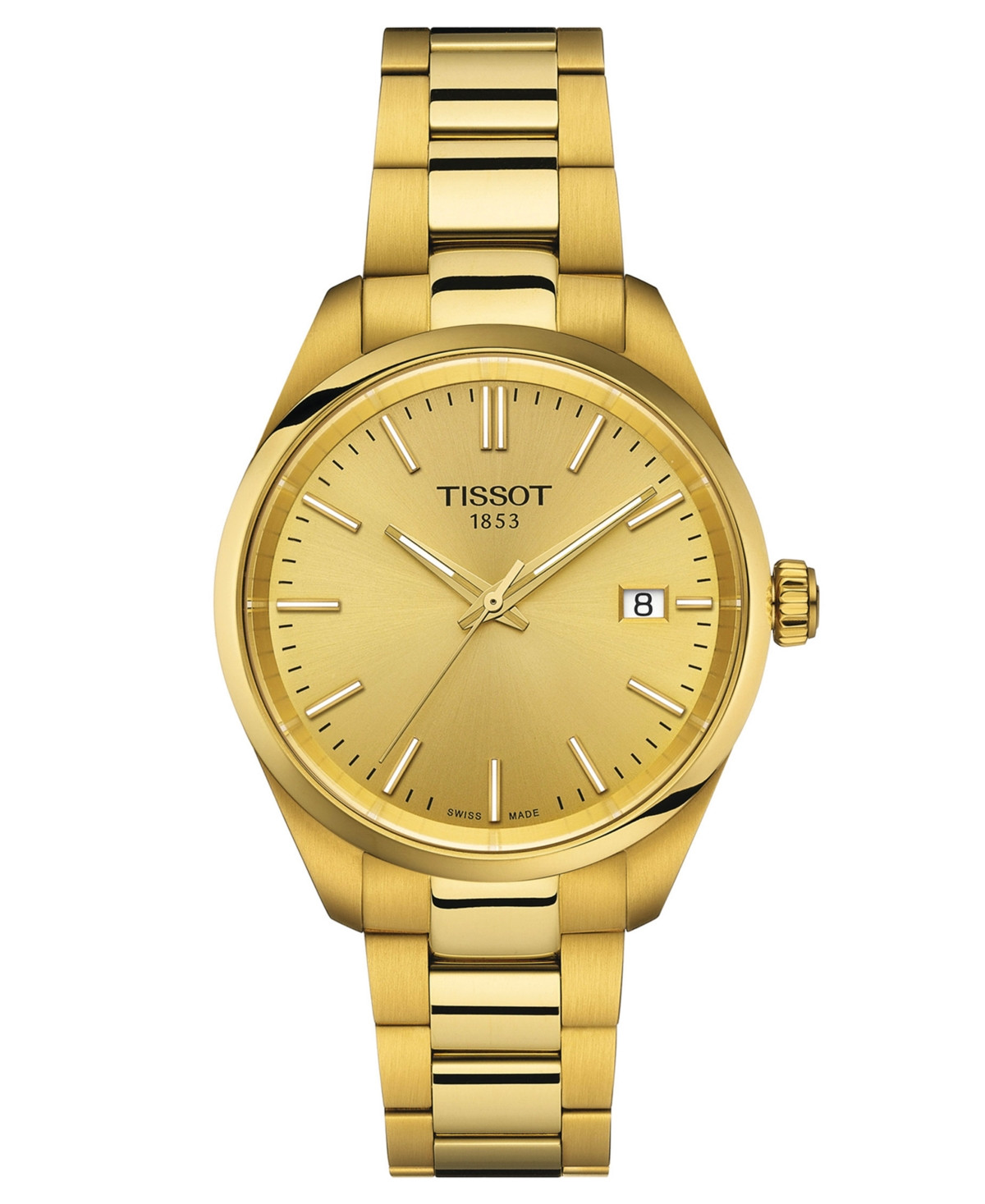 Tissot Unisex Swiss Pr 100 Gold Pvd Bracelet Watch 34mm | Macy's