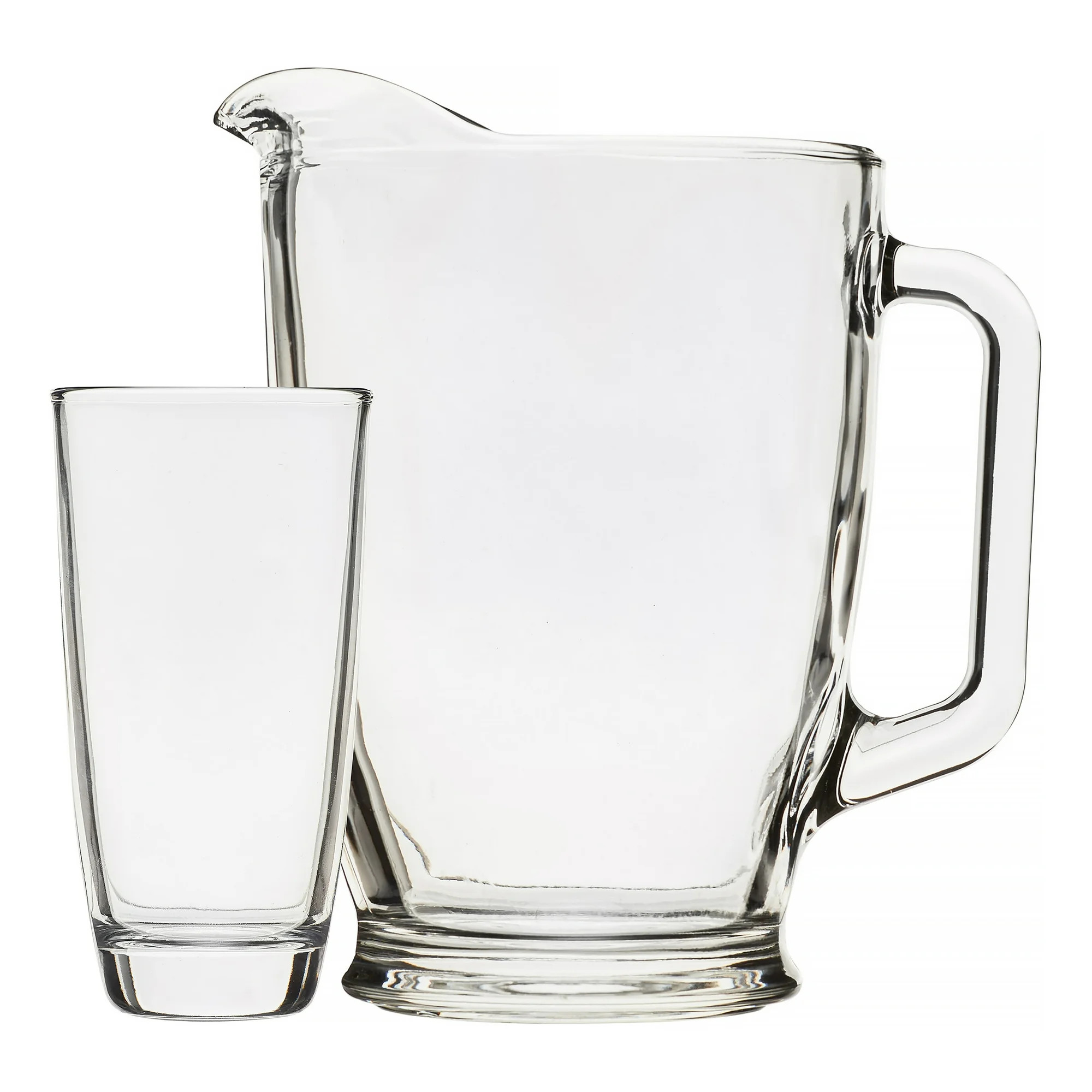 Mainstays 7-Piece Clear Glass Pitcher and Drinkware Tumbler Set | Walmart (US)