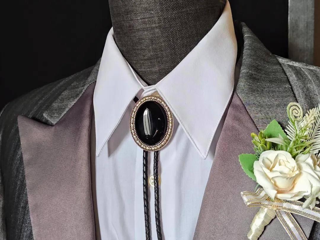 Custom Black Onyx Bolo Tie -Customizable Wedding Bolo Tie - Yellowstone Silver, Copper or Gold Se... | Etsy (US)