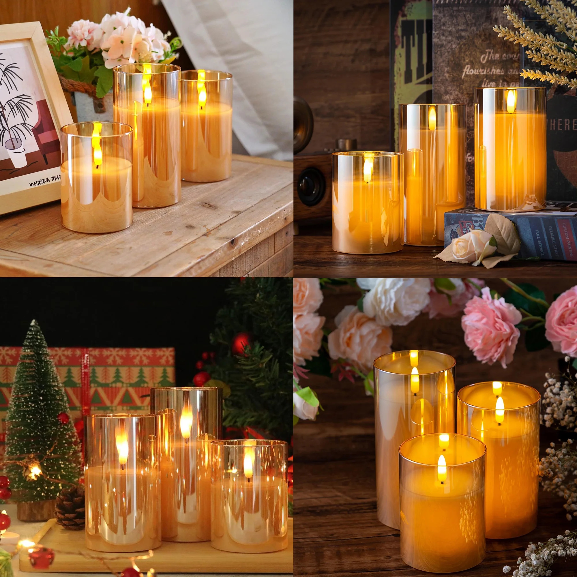 Velas sem chama HIDAWN com efeito de chama tremulante, controle remoto e temporizador, velas elé... | Walmart (US)