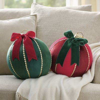 Lux Ornament Shaped Pillows | Grandin Road
