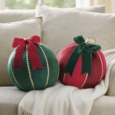 Lux Ornament Shaped Pillows | Grandin Road | Grandin Road
