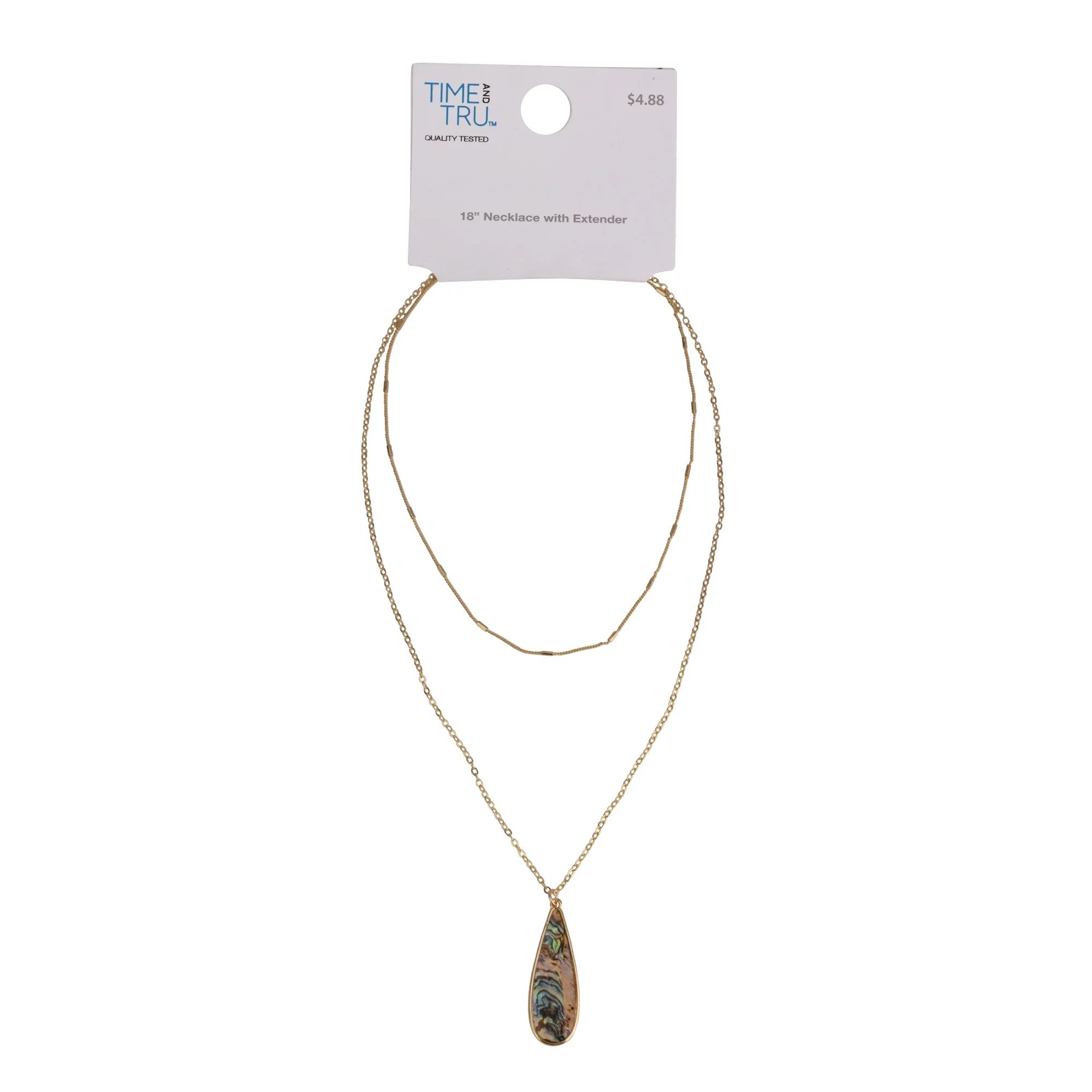 Gold Double Layer Abalone Necklace | Walmart (US)