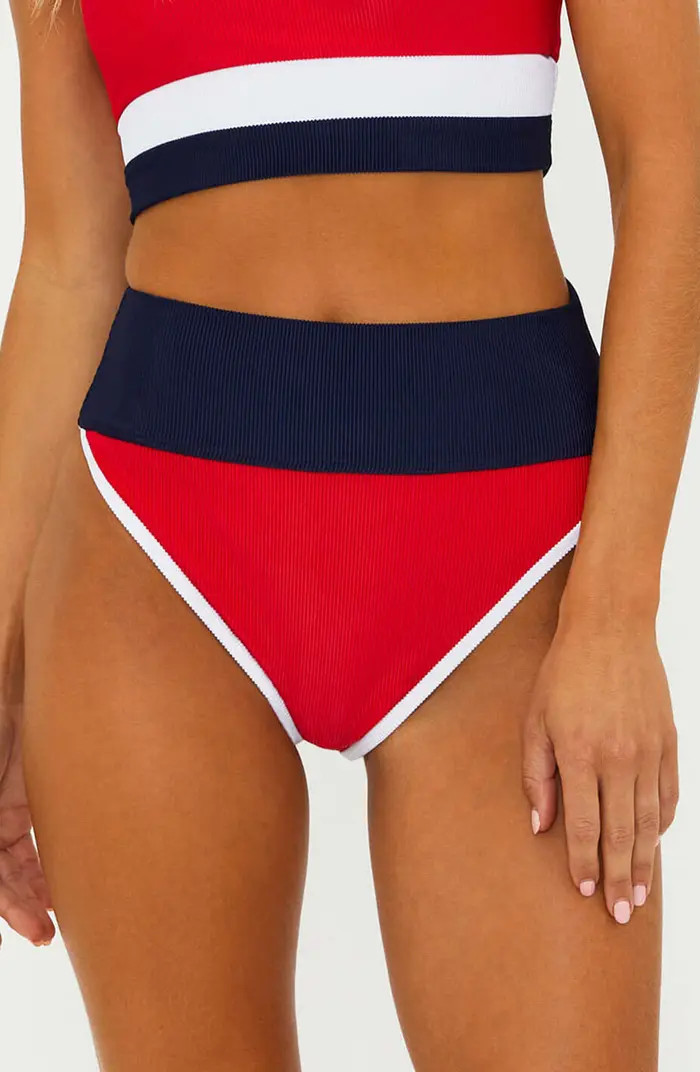 Emmy Colorblock High Waist Bikini Bottoms | Nordstrom