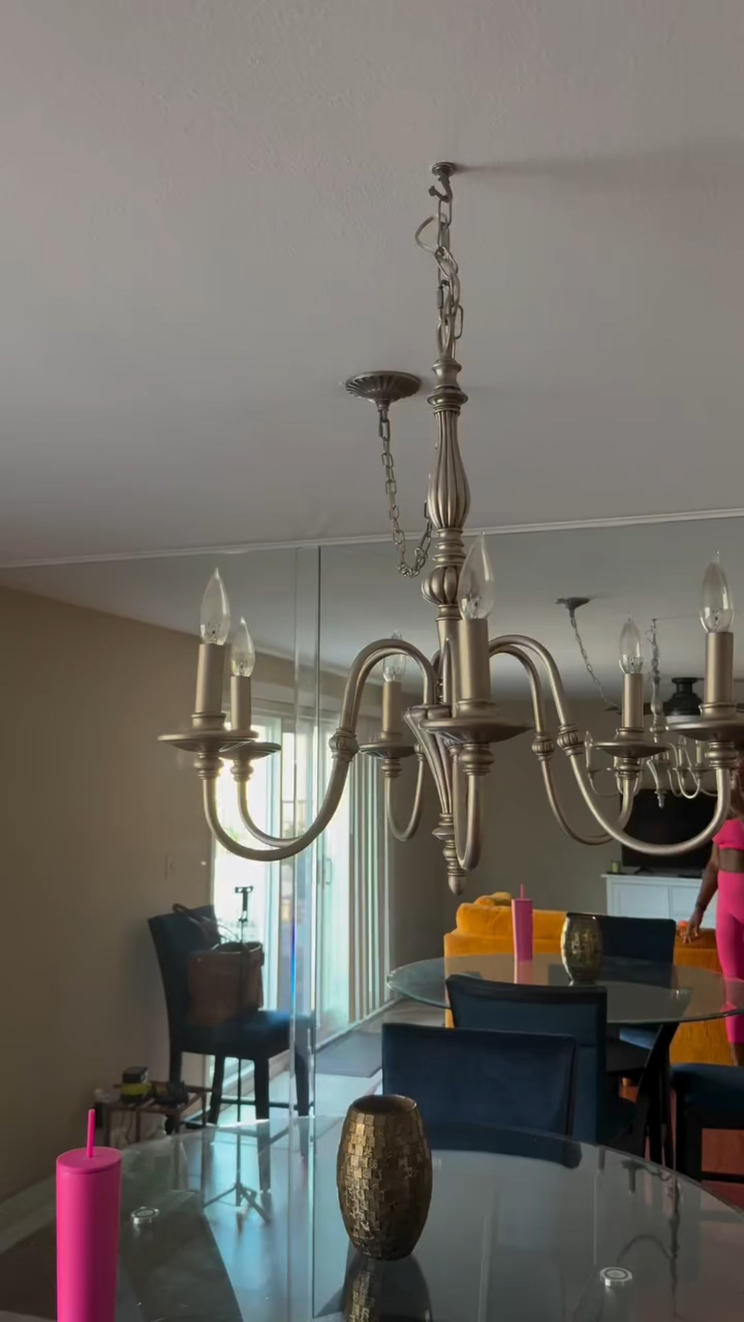 Can you change your fixture now or you calling me ? #diyhomeprojects #icandiymyhouseithink #lightfixtureinstallation #lightfixtures 
#diyonabudget #diyblackgirl #fyp