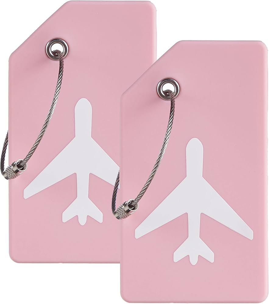2 Pack Silicone Luggage Tag Baggage Handbag School Bag Suitcase Instrument Tag Label by Gostwo（... | Amazon (US)