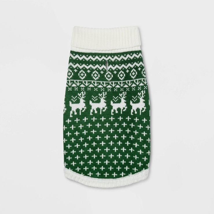 Fairisle Dog and Cat Sweater - Green - Wondershop™ | Target