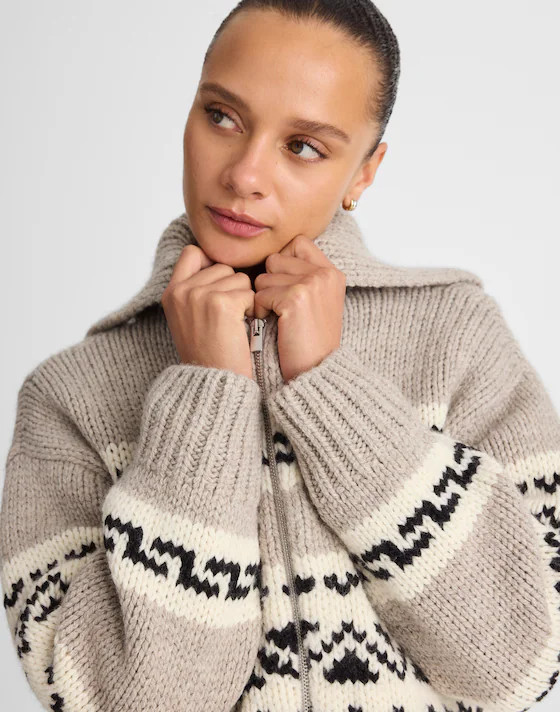 Fair Isle Zip-Front Cardigan Jacket in Wool | Madewell