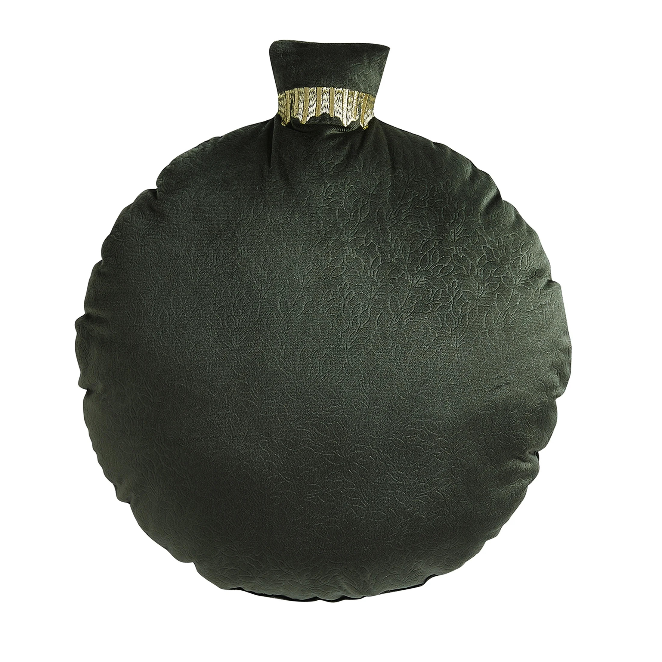 My Texas House Ava 16" Green Embossed Velvet Ornament Round Decorative Pillow | Walmart (US)