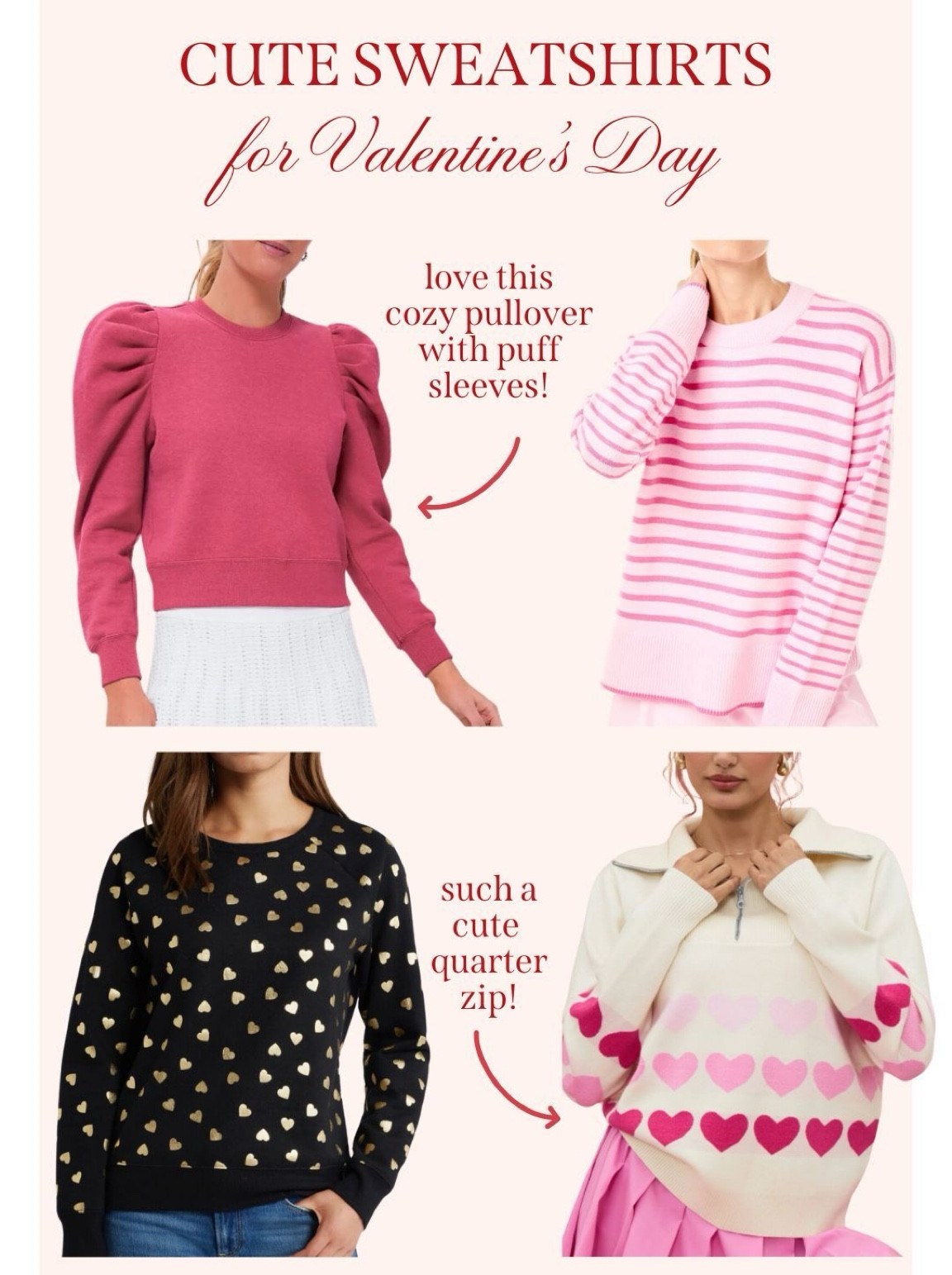 Cute sweatshirts for Valentine's Day

#LTKStyleTip #LTKFindsUnder50 #LTKFindsUnder100