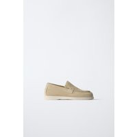 Zara - Leather Deck Shoes - Sandy Brown - 6½ (5.3 Inches) - Kids | Zara US