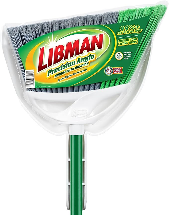 Libman FlexTech Broom with Dustpan Combo Set for Sweeping Indoor and Outdoor Floors, Pet, Dog Hai... | Amazon (US)