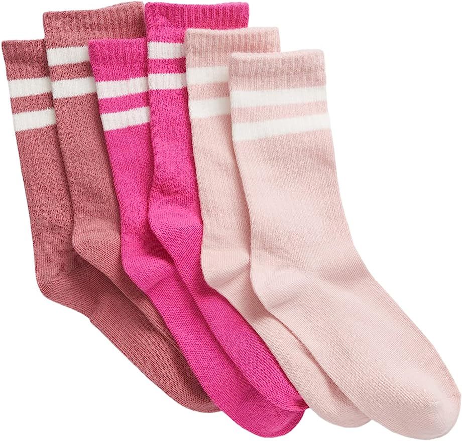 GAP Girls Crew Socks, Assorted Colors, 3-Pack Bundle | Amazon (US)