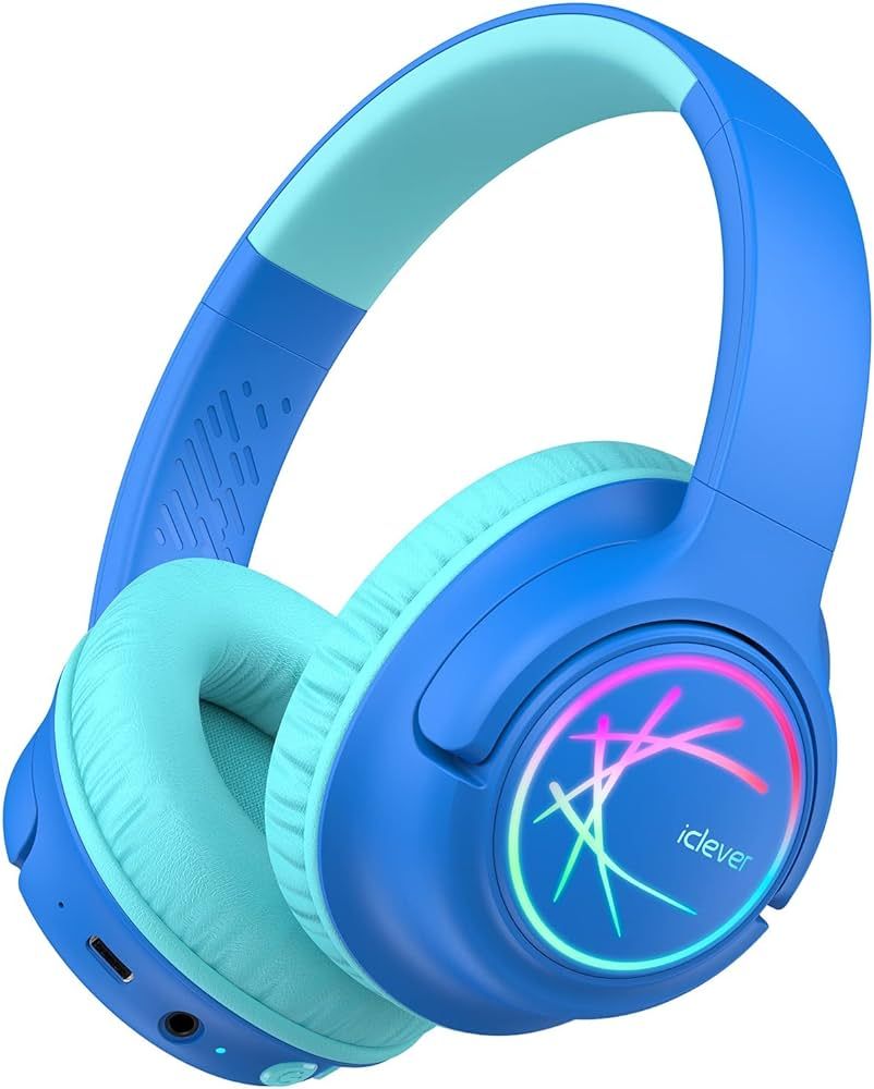 iClever Kids Bluetooth Headphones with LED Lights, BTH18 Safe Volume 74/85/94dBA, 43H Playtime, B... | Amazon (US)